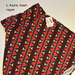 Large Lularoe Azure a-line skirt, rayon blend